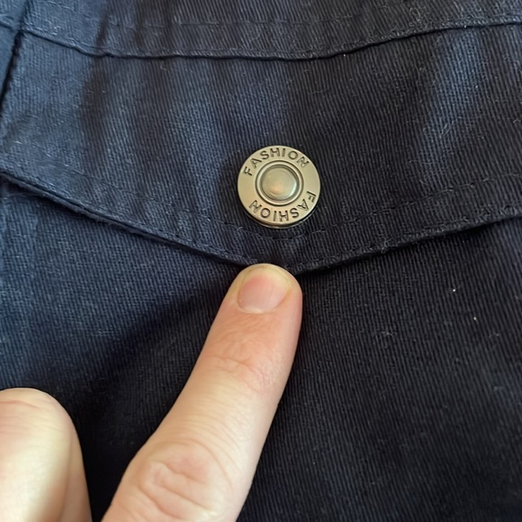 Large Blue Bomber Jacket with tan faux fur lining - Brandless - Picture 3 of 9